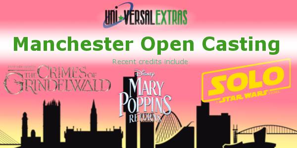 Uni-versal Extras are holding an open casting in Manchester for new members to register as film & TV extras this March. If you want to work as a film and TV extra