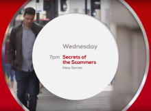 Uni-versal Extras cast show volunteers for Channel 5's Secrets of the Scammers TV Show. a TV artist