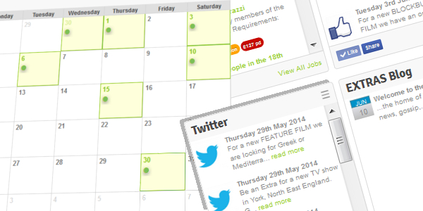 Uni-versal Extras have today released the new EXTRAS Diary & Dashboard features