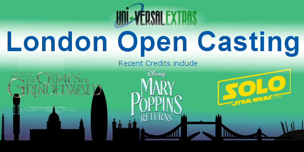 Uni-versal Extras are holding open castings in London for new members to register as film & TV extras this March. If you want to work as a film and TV extra